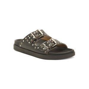 PLAKTON Black Made In Spain Hotelre Comfort Footbed Sandals